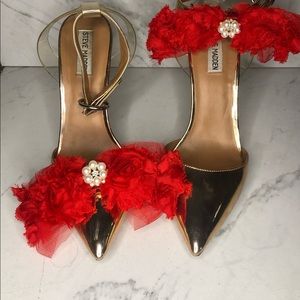 Rose Shoe bow clips handmade by me !